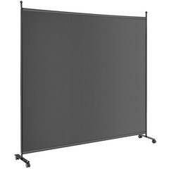 Room Divider Large Single Panel, 73”W x 73”H Privacy Screen with Lockable W…