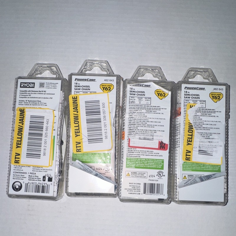 RYOBI 18 in Chainsaw Chain Replacement Loops RY18 / 462 643 Lot of 4 gallery