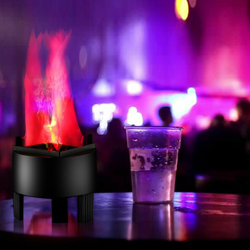 2Pcs 3W LED Fake Fire Flame Effect Light Party Decor Torch Lights for Bar Stage gallery