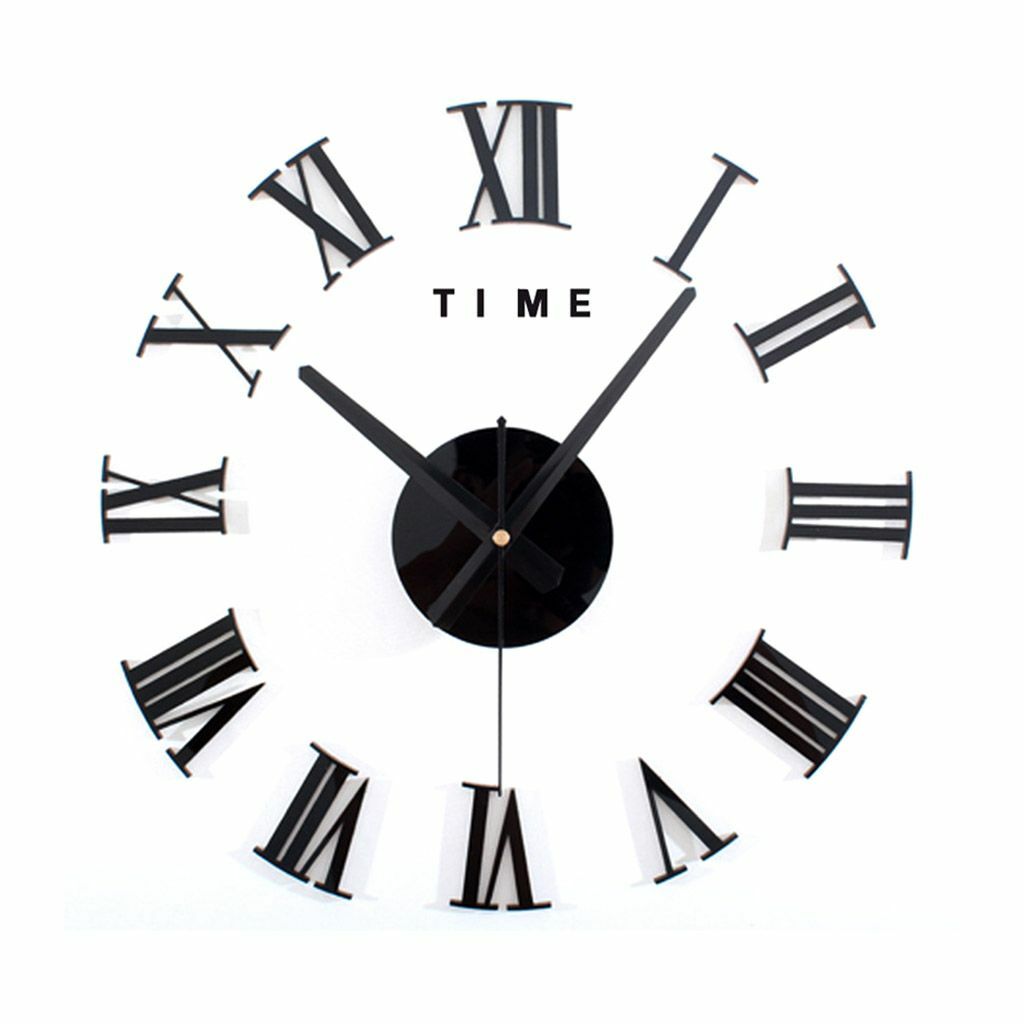 Modern DIY Large Wall Clock 3D Mirror Surface Sticker Home Decor Art Design New gallery
