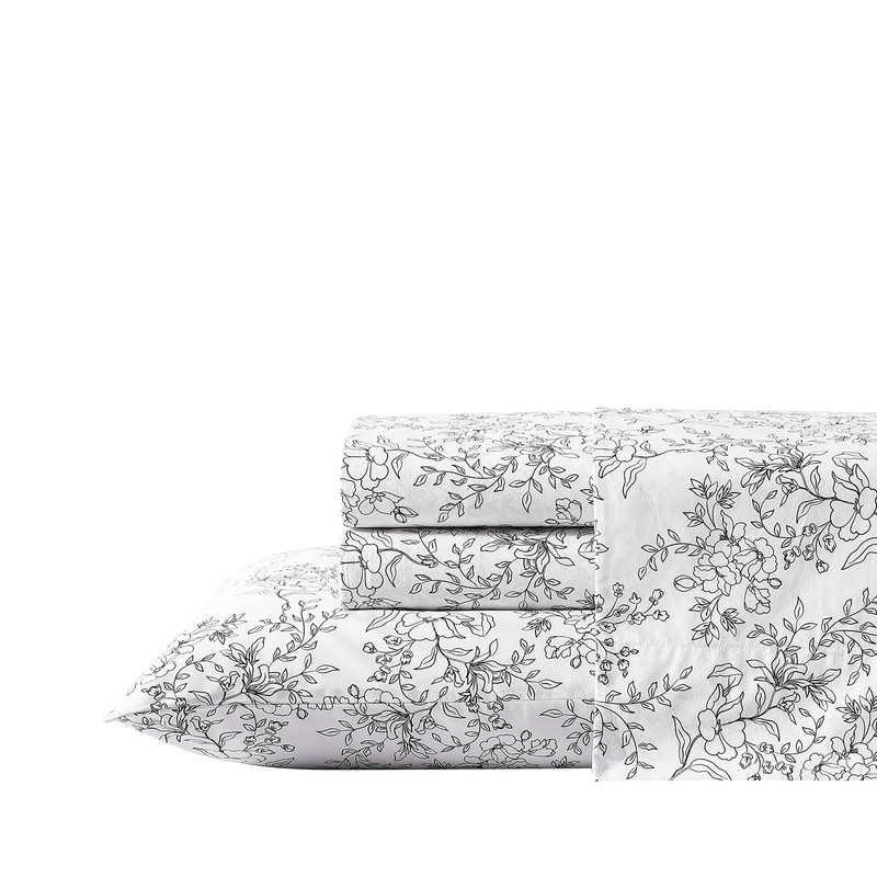 - King Sheets, Cotton Percale Bedding Set, Crisp Cool Ideal Bedding Set Hawl... gallery