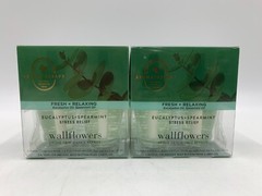 Bath & Body Works Eucalyptus & Spearmint Wallflowers Refill S/4 Bulbs #911L