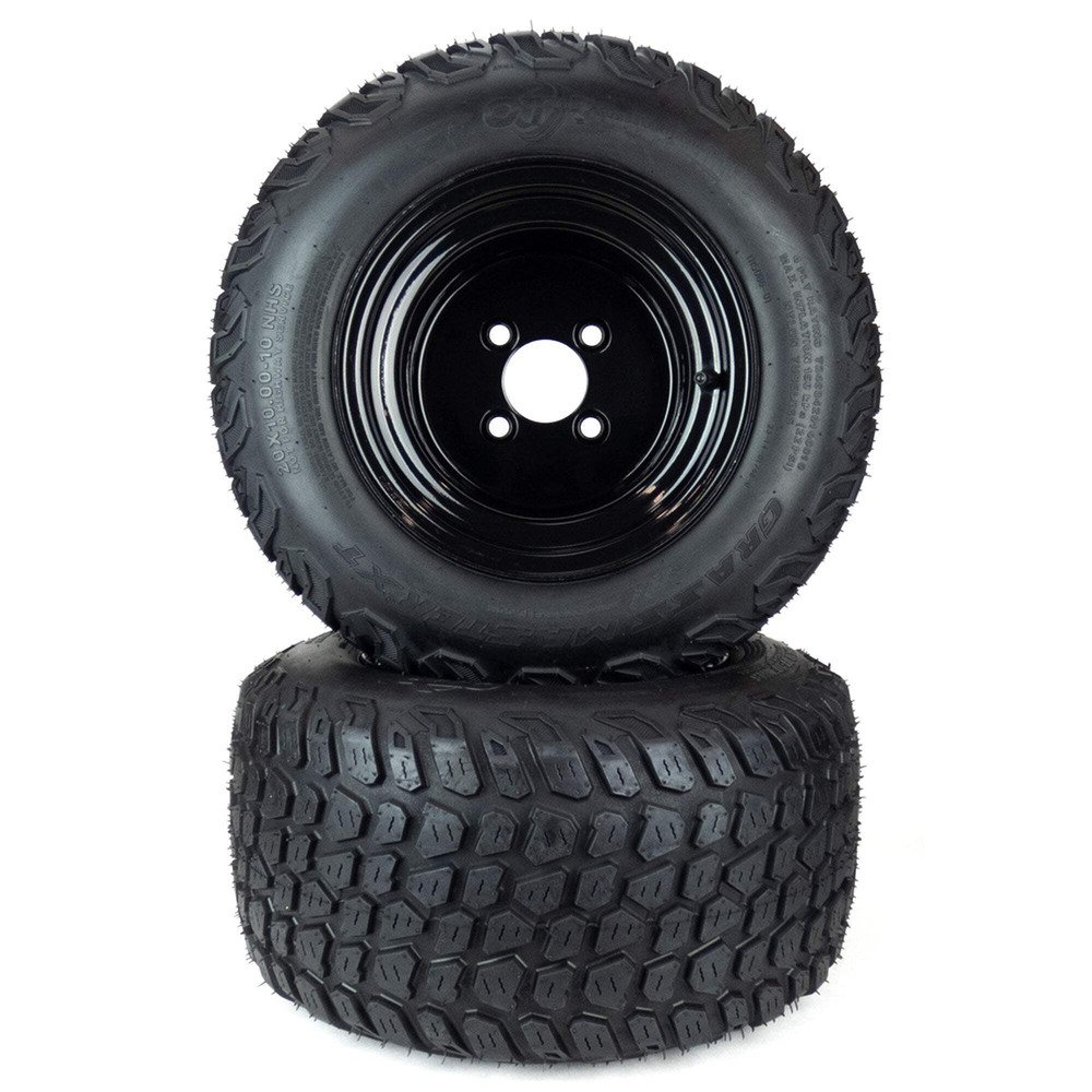 (2) Grassmaster XT Tire Assemblies 20x10.00-10 Scag Liberty 42 48 52 61 485948