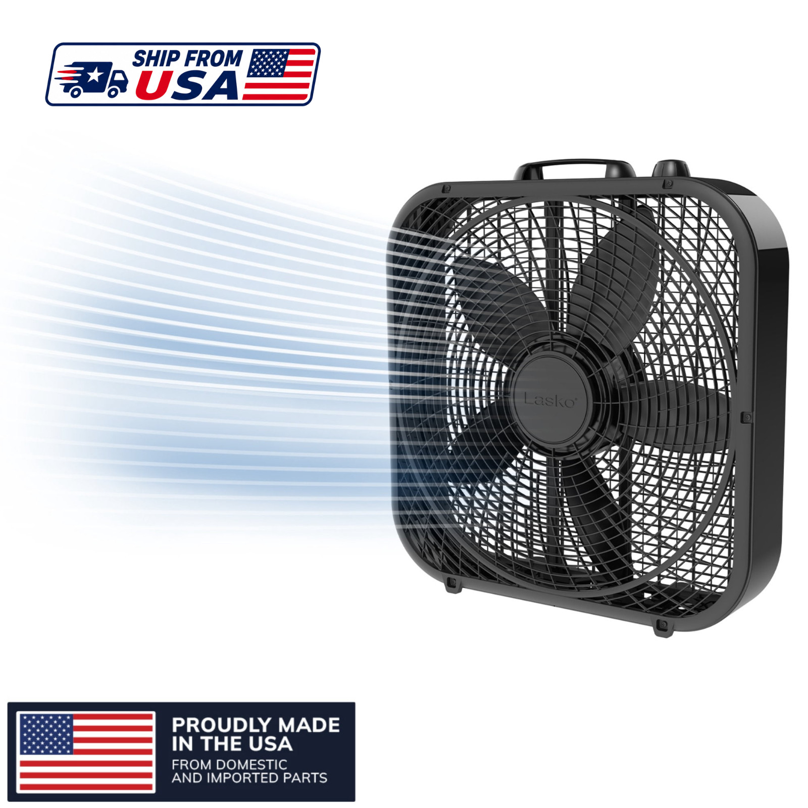 Lasko 20" Box Fan B20301 – Powerful Portable Cooling for Any Room gallery