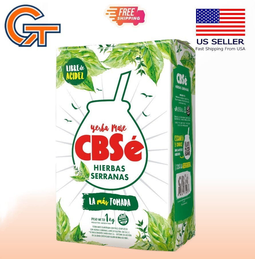 CBSe Hierbas Serranas Yerba Mate 1kg (2.2lb) –(Ship from USA)