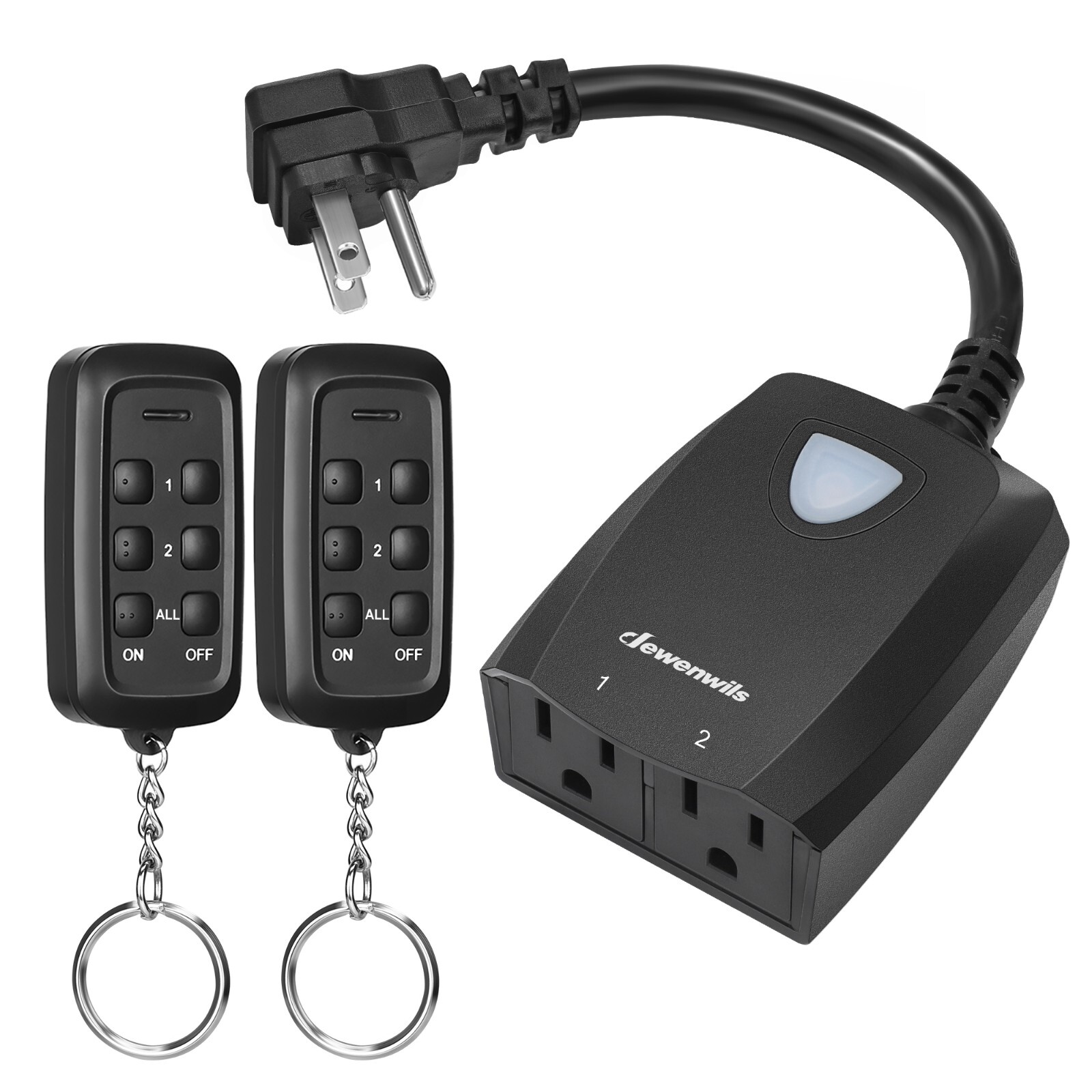 DEWENWILS Outdoor Remote Control Outlet,15A Heavy Duty w/2 Remote, Weatherproof gallery