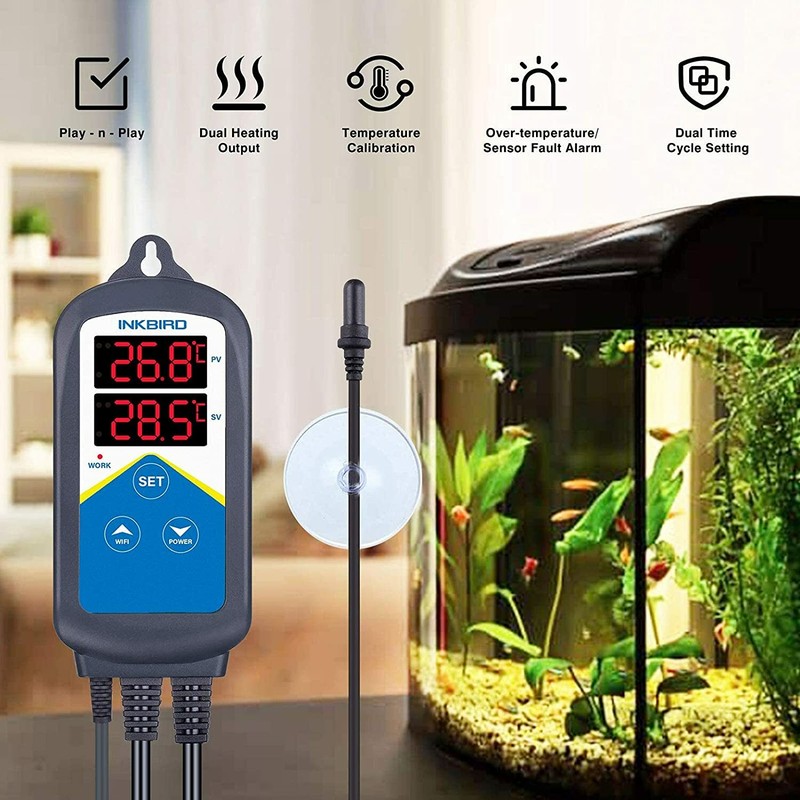 WiFi Digital Temperature Controller Heating ITC-306A 110V Thermostat Heat Relay gallery