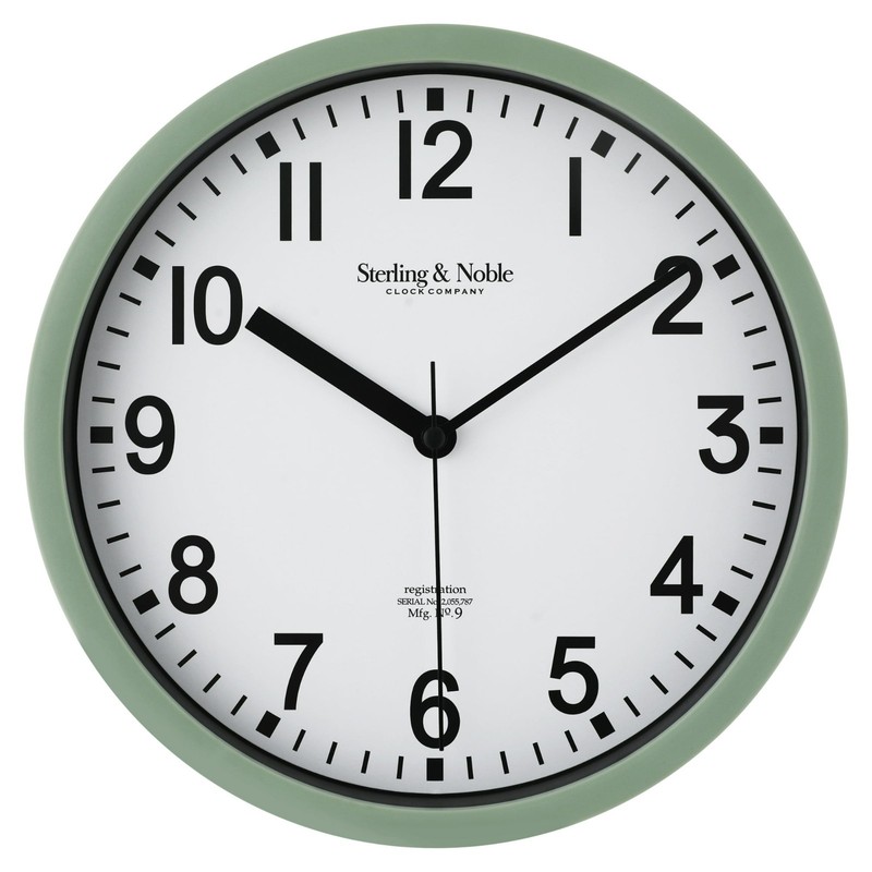 Mainstays Basic Indoor 8.78" Sage Analog Round Modern Wall Clock (2 Pack) gallery