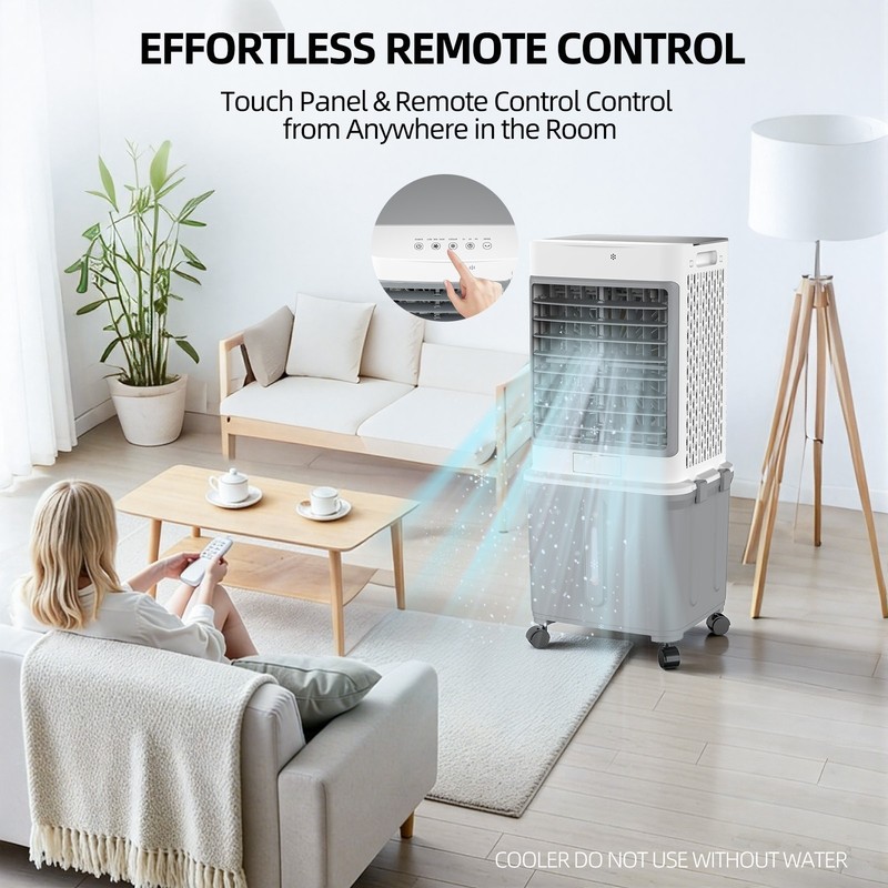 Evaporative Air Cooler Remote Timer 2800CFM Swamp Cooler Fan 10 Gal Water Tank gallery