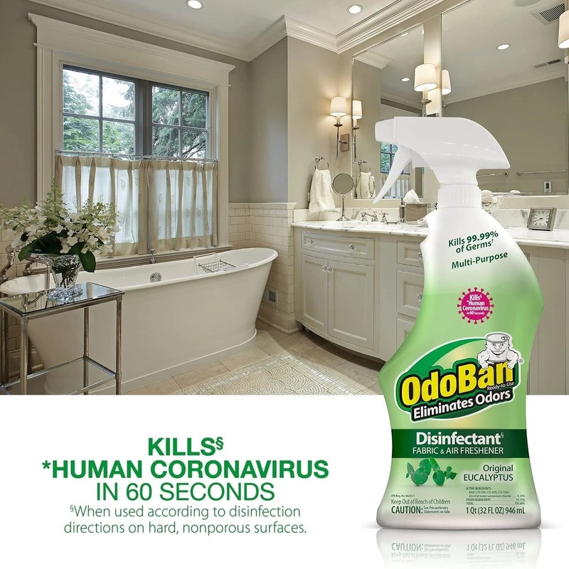 OdoBan Original Eucalyptus Scent Disinfectant Fabric & Air Freshener, 32 fl oz gallery