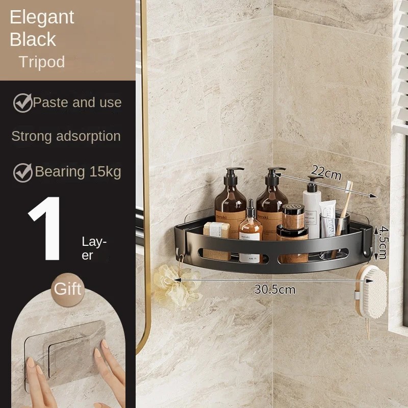3PC Shower Caddy Bathroom Suction Shelf Storage Shampoo Soap Holder No Drill gallery