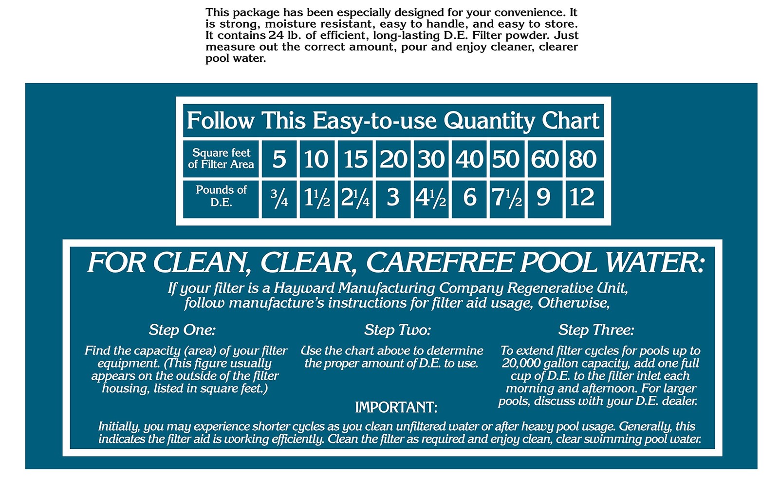 Robelle 24-Pounds Premium D.E. for Pool Filters, Diatomaceous Earth gallery