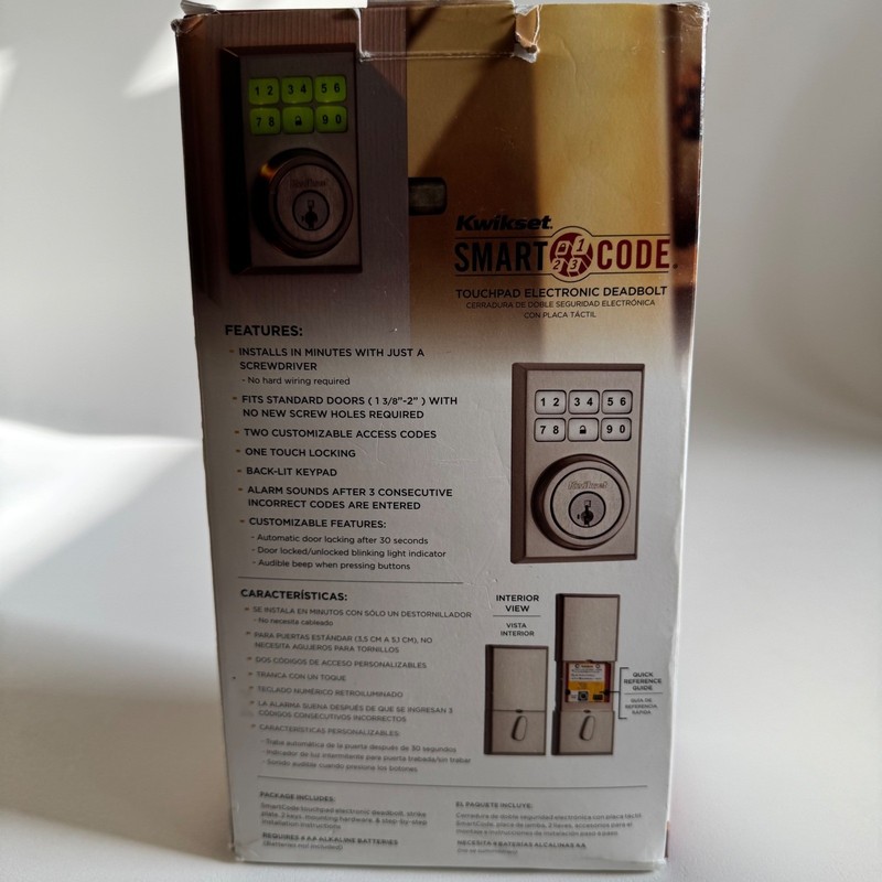 Kwikset SmartCode Signature Series Touchpad Electronic Deadbolt Satin Nickel gallery