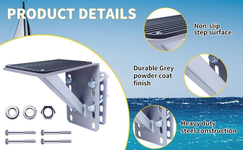 High Quality Boat Trailer Step Rubber Pad Non-slip Easy to Install Heavy Duty gallery