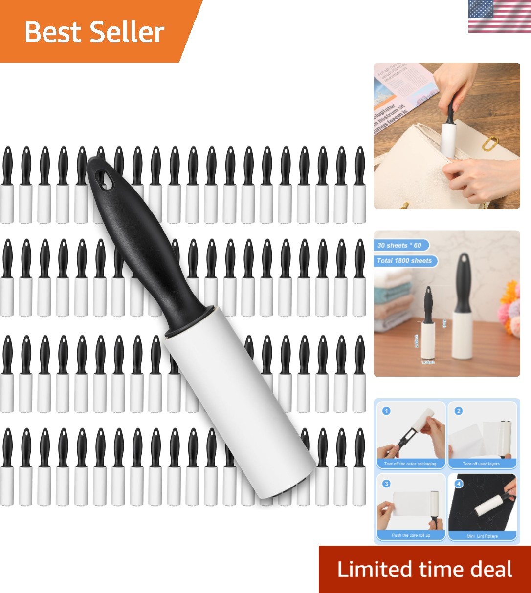Lightweight Mini Lint Roller Bulk - 80 Stickers for Ultimate Cleanliness Anytime gallery