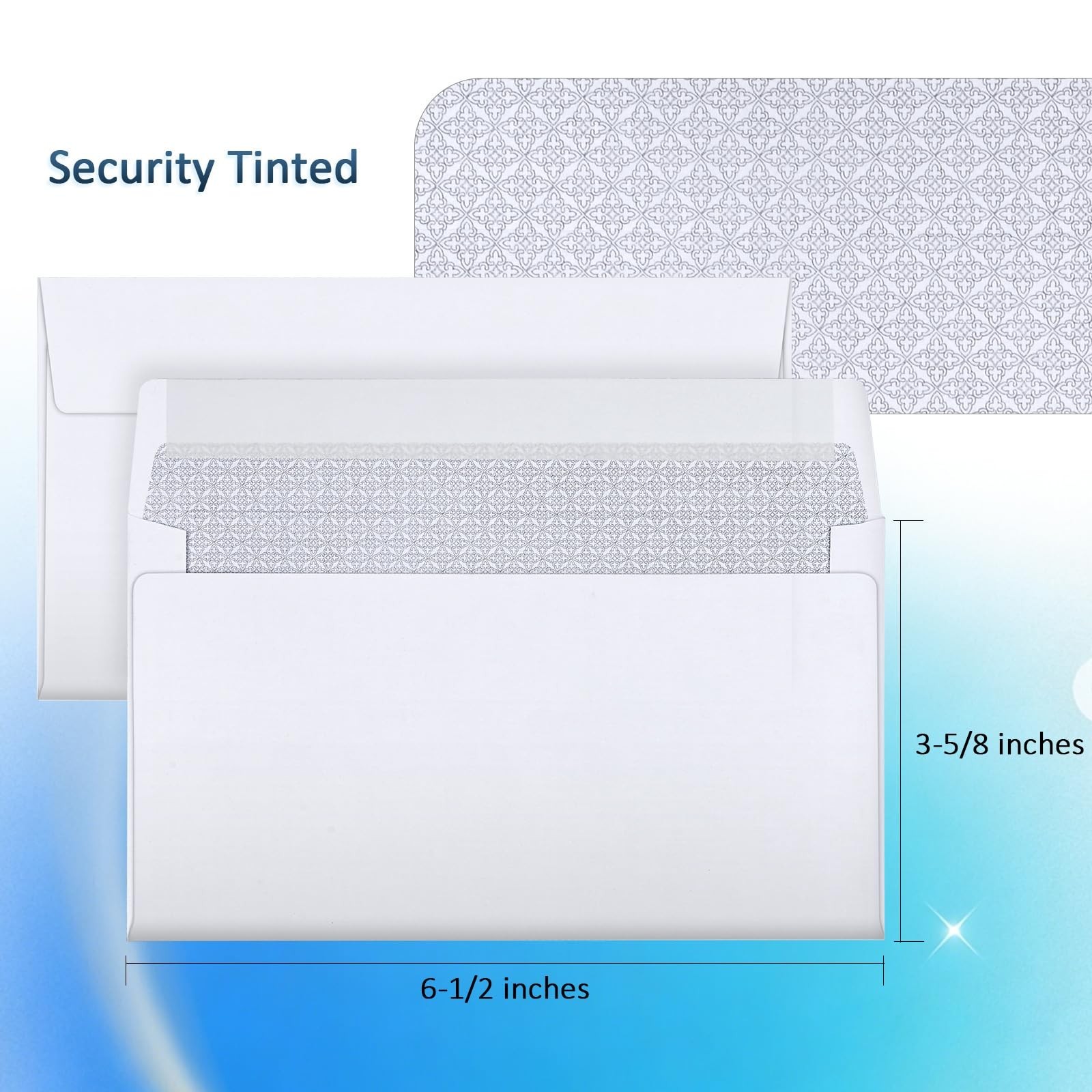 1000 Pack #6-3/4 Security Envelopes Self Seal - 3-5/8 x 6-1/2 Inch White Busi... gallery