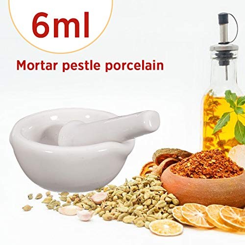 Mortar And Pestle Set Classic Marble Natural Stone White Pestal To Grind Food US gallery