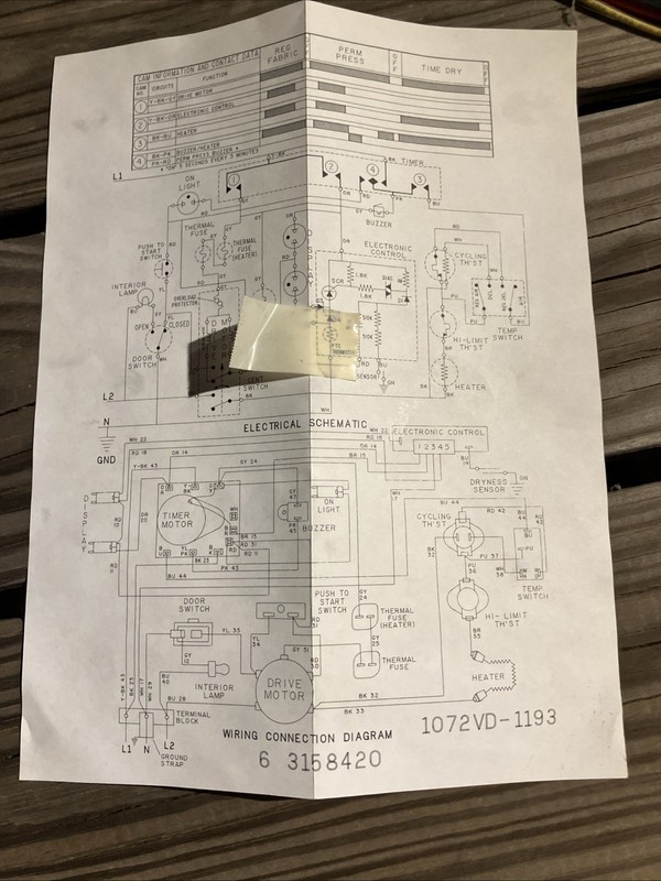 maytag Dependable Care Plus Dryer Control Panel Model #LDE9304ACE gallery