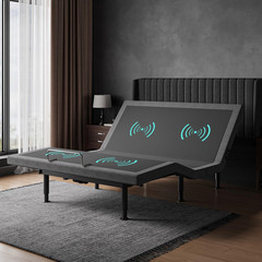 Queen Adjustable Bed Frame with Massage, USB Ports & Wireless Remote
