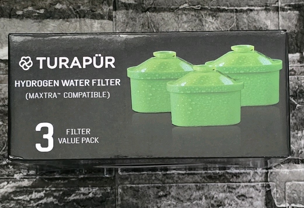 Turapür Hydrogen Water Filter 3 Pack Brita Maxtra Compatible - New In Box gallery