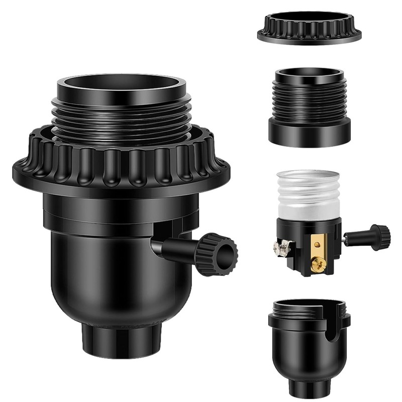 Listed E26 Light Socket, Threaded Lamp Socket Replacement with ON/Off Switch ... gallery
