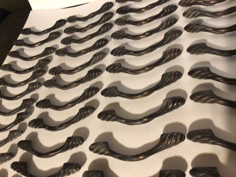 6 Copper Alloy Cabinet Drawer Pull 3 or 3 3/4 Twist Rope Braid Twisted Brown gallery