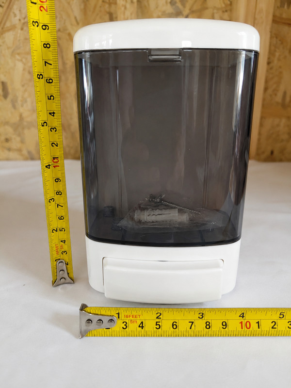 Vanilla Brick Clear Wall Mounted Soap Dispenser Plastic Bathroom Kitchen Lotion gallery