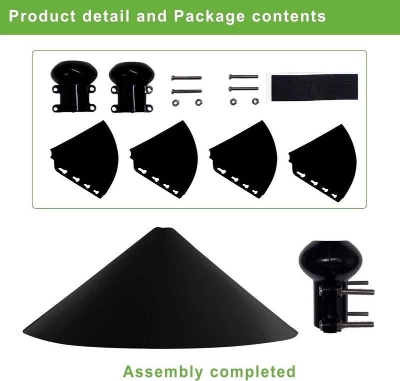 Squirrel Baffle for Bird Feeder Pole - 19 Inch Metal Guard for Shepherdâ€™s Hoo gallery