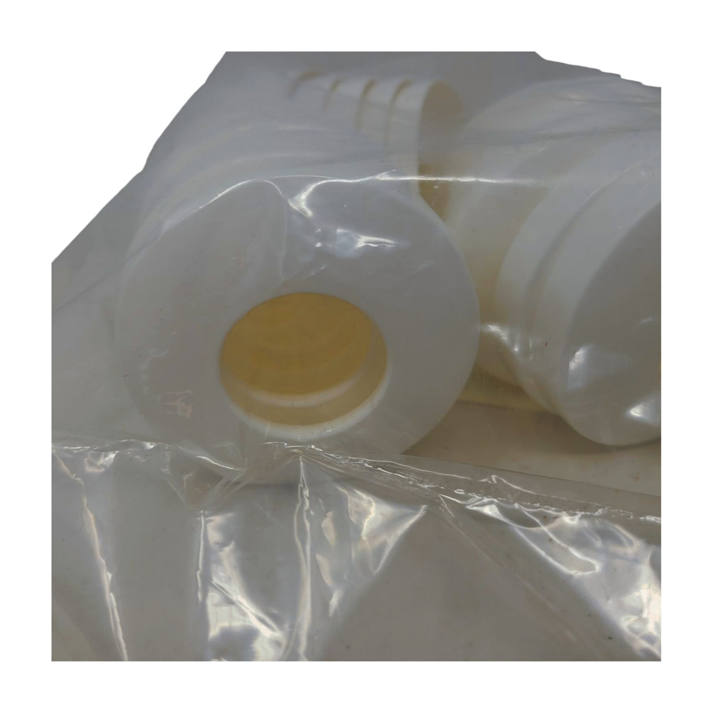 3/4 in. Plastic Shallow Box Escutcheon White pipe or tube Lot of 25 gallery