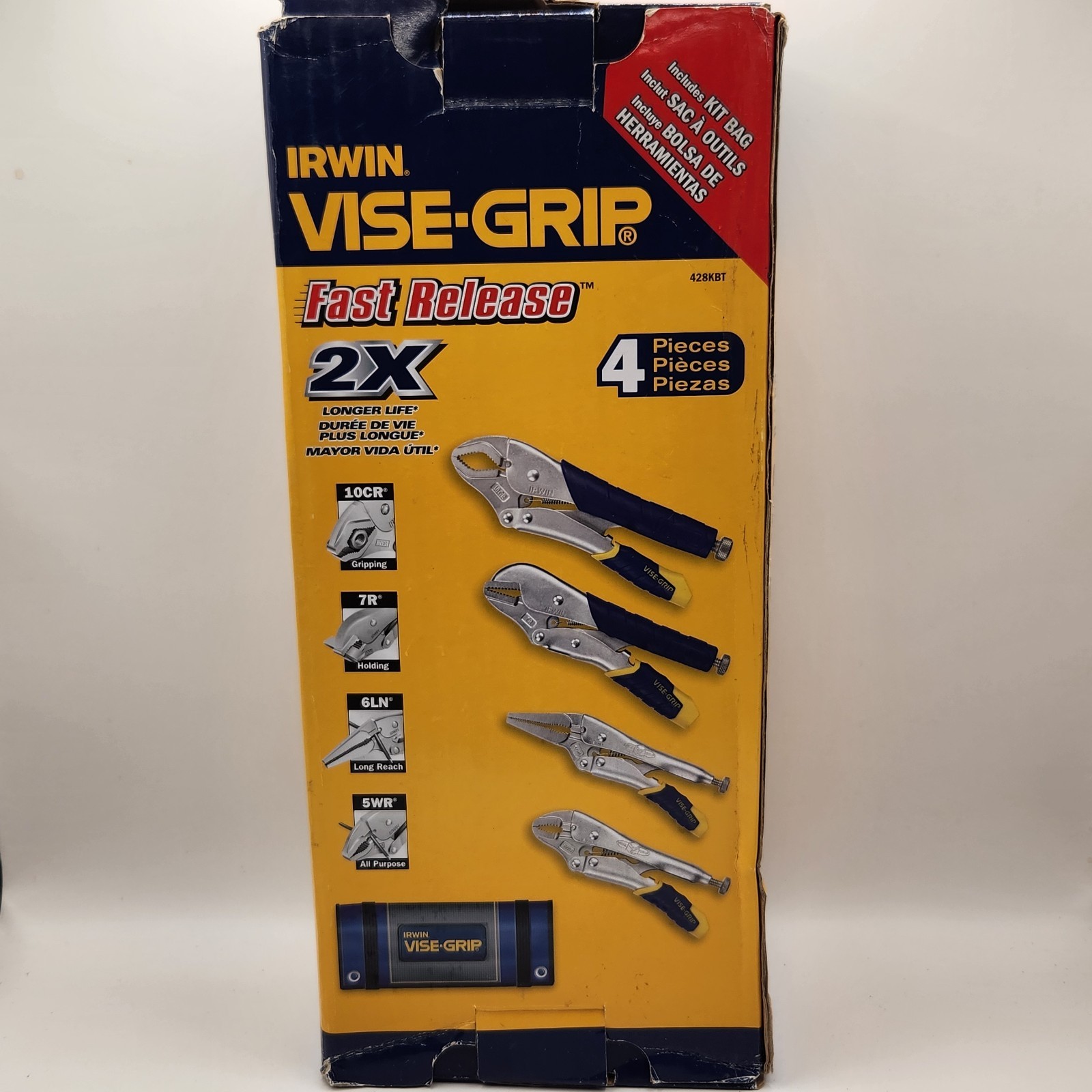 IRWIN 4 Piece Original Locking Pliers Set Plain Grip Handle Pouch Included gallery