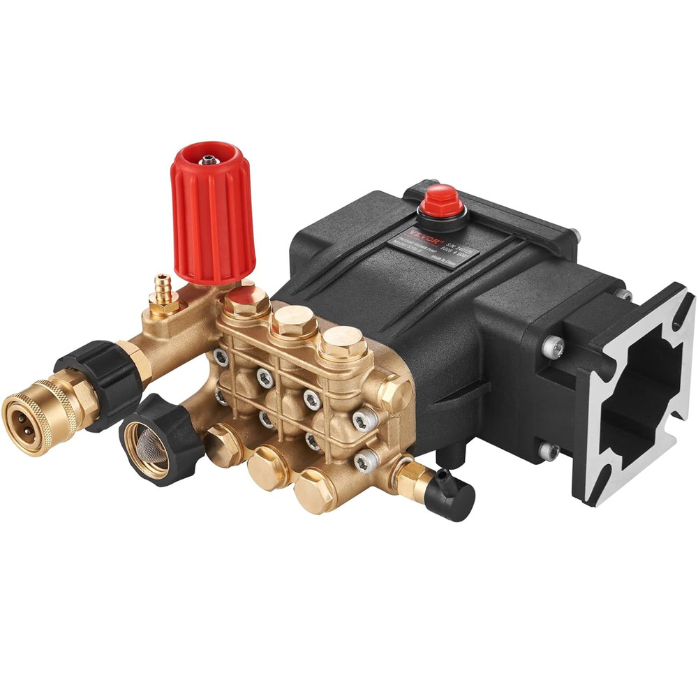 Horizontal Triplex Pressure Washer Pump, 3/4" Shaft, 3300 PSI, 3.0 GPM, Replacem