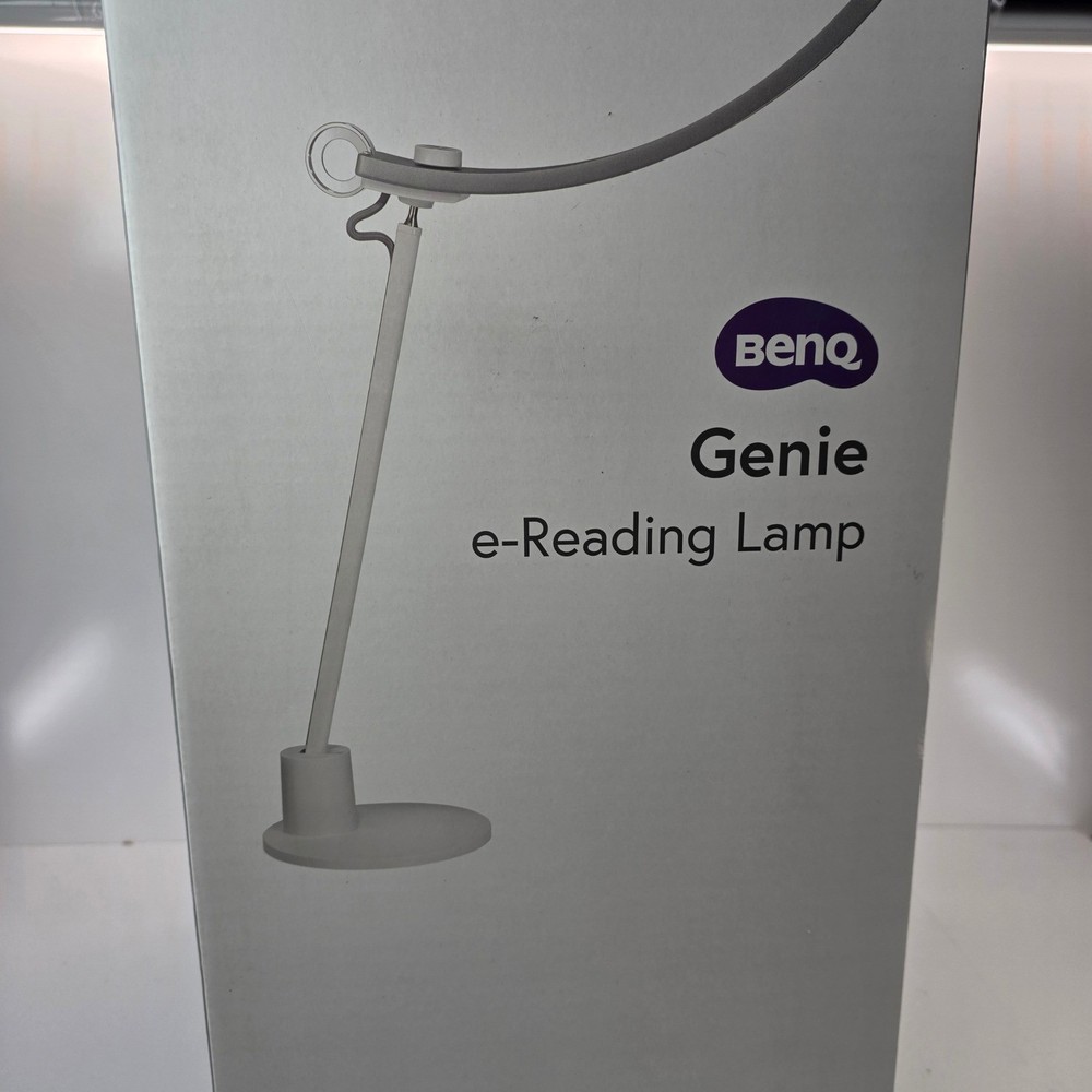 BenQ Genie e-Reading LED Lamp Silver White Wide Desk Light Re-Certified