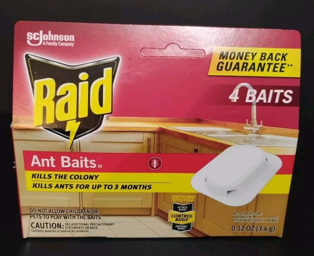 Raid Ant Baits III - 4 Pack - Kills Ants for up to 3 Months