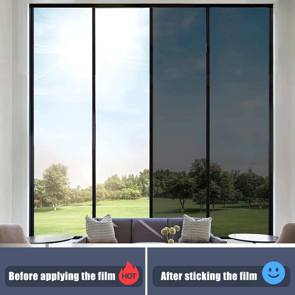 One Way Mirror Tint Window Film Privacy Protect UV Reflective Sun Block for Home gallery