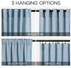 Linen Blue Extra Long Curtains 52 in x 108 " 2 Panels Back Tab Light Filtering gallery