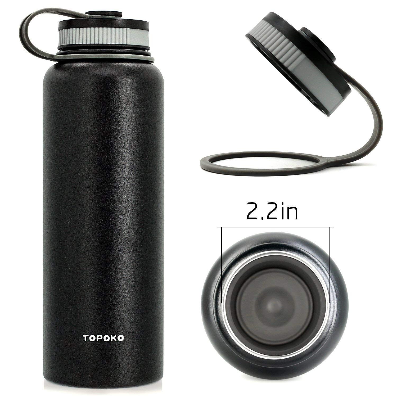 2Pcs Replacement Lid for Hydro Flask Wide Mouth 12, 16, 18, 32, 40 oz Black gallery