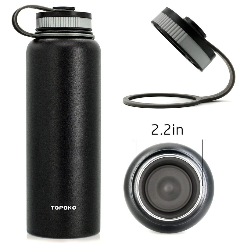 2Pcs Replacement Lid for Hydro Flask Wide Mouth 12, 16, 18, 32, 40 oz Black gallery