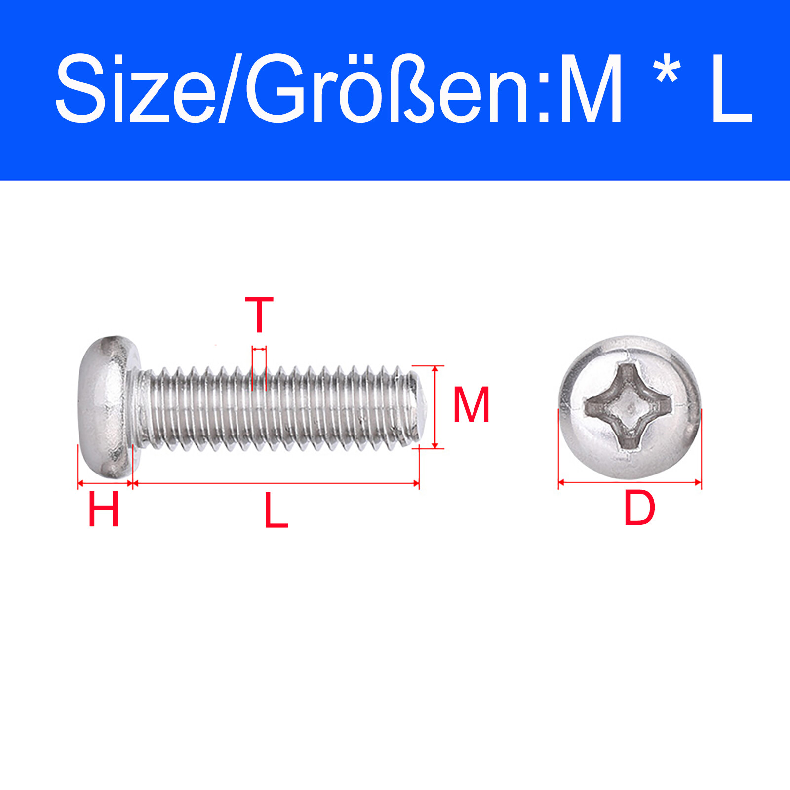 M3.5 A2 Stainless Pozi Pan Head Machine Screws Posi Pozidrive Screw Din 7985 gallery