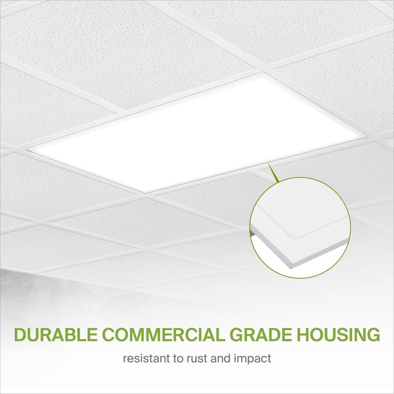 2x4 Led Flat Panel Light 40w Ul Dlc Listed | 5160lm 4000k bright White Dimmabl gallery