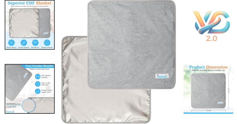 Gray Faraday Blanket EMF Blocking Radiation Shield Laptop Phone Home gallery