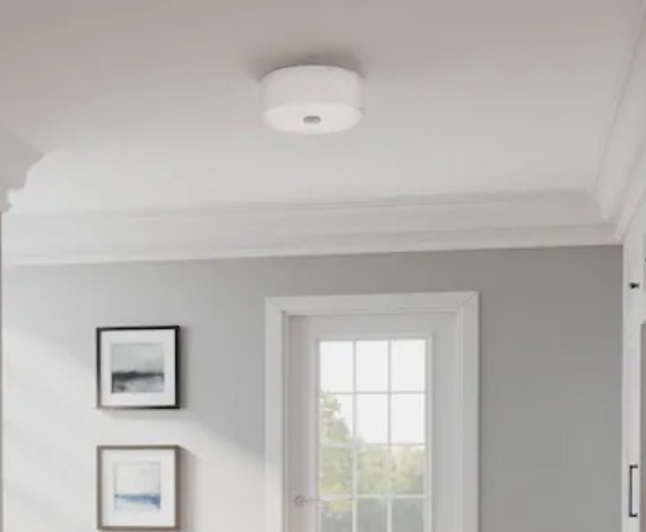 Progress Lighting Inspire Collection 13" Flush mount Light with Linen Shade 17W gallery