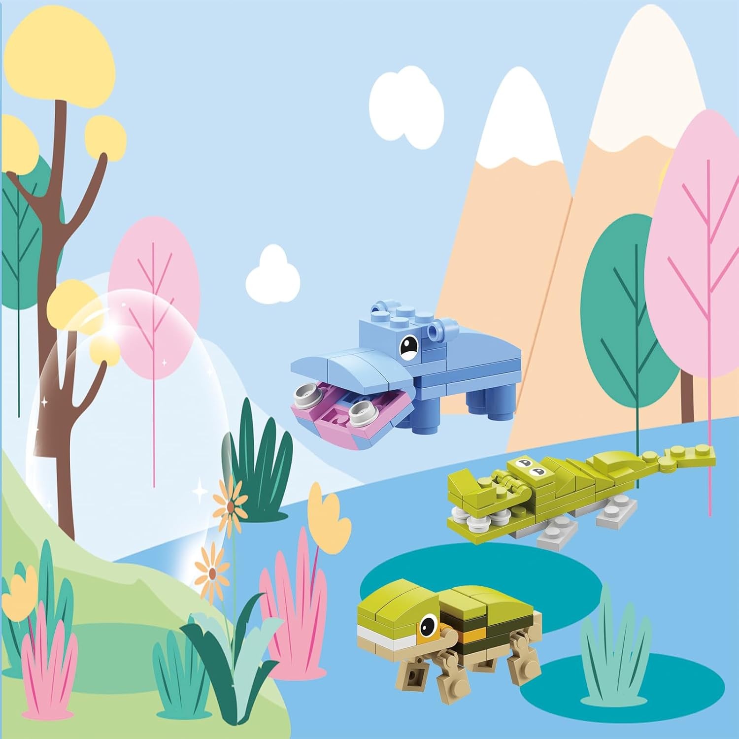 Animals Building Blocks for Kids, Party Favors for Kids,Gifts Kids Prizes, Goodi gallery
