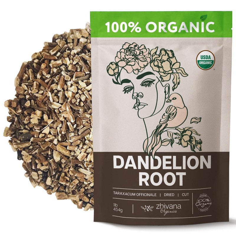 Organic Dandelion Root Tea - 16 Oz Loose Leaf for Liver Cleanse & Digestion gallery