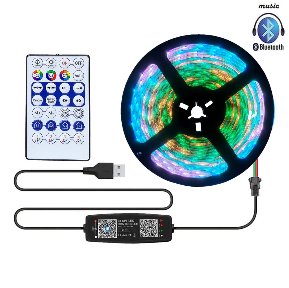 USB Bluetooth Pixel Controller 5V WS2812B SK6812 RGB LED Strip BT SPI Music MIC gallery