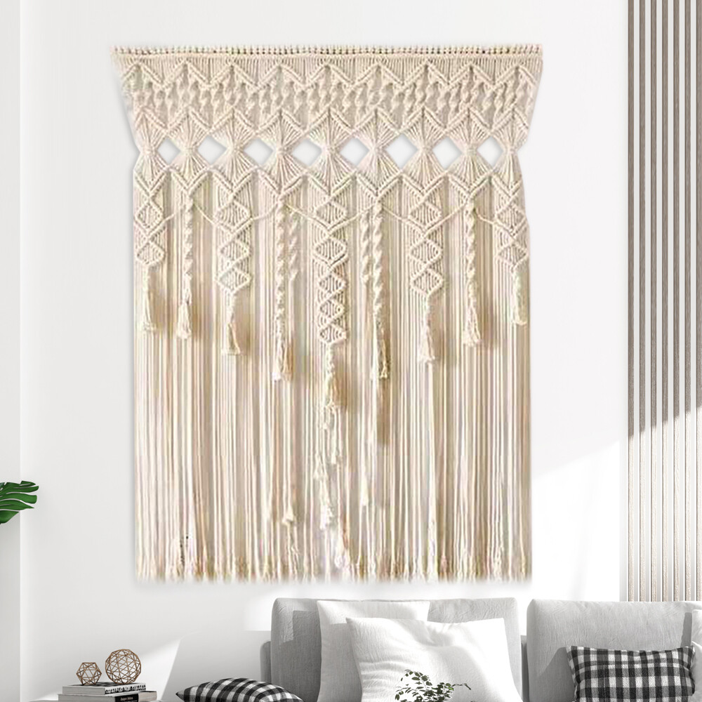 Large Macrame Wall Hanging Hand Woven Tapestry Bohemian Boho Chic Art Home Decor gallery
