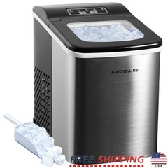 Compact Ice Maker 26lbs Daily Digital Control Stainless Steel Ice Cubes New