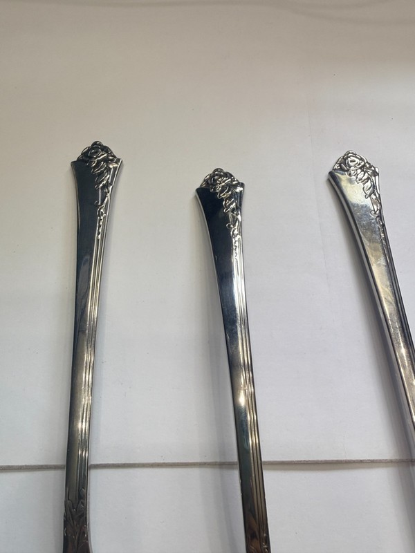 Oneida Cube Damask Rose Stainless Flatware Serving Set Of 6 gallery