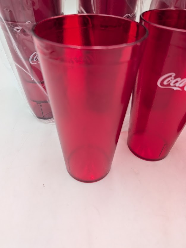 20-24oz Restaurant Grade Red Coca Cola Heavy-Duty Plastic Tumblers gallery