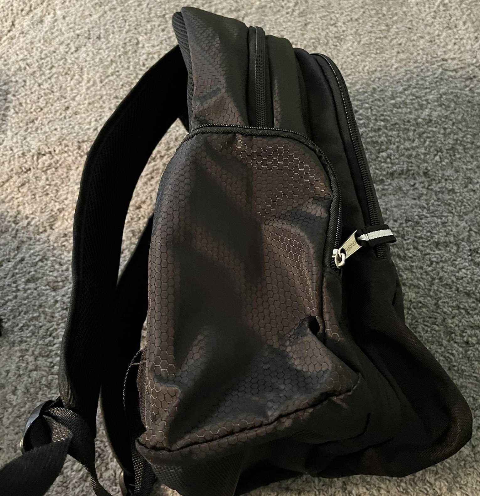 EASTSPORT Backpack One Size Black External Pockets Padded Straps Zip Fastener 5