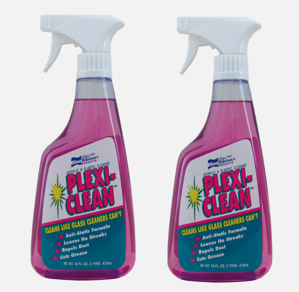 2 Blue Ribbon PLEXI-CLEAN Acrylic & Plastic Cleaner No Streaks Anti-Static 16oz gallery